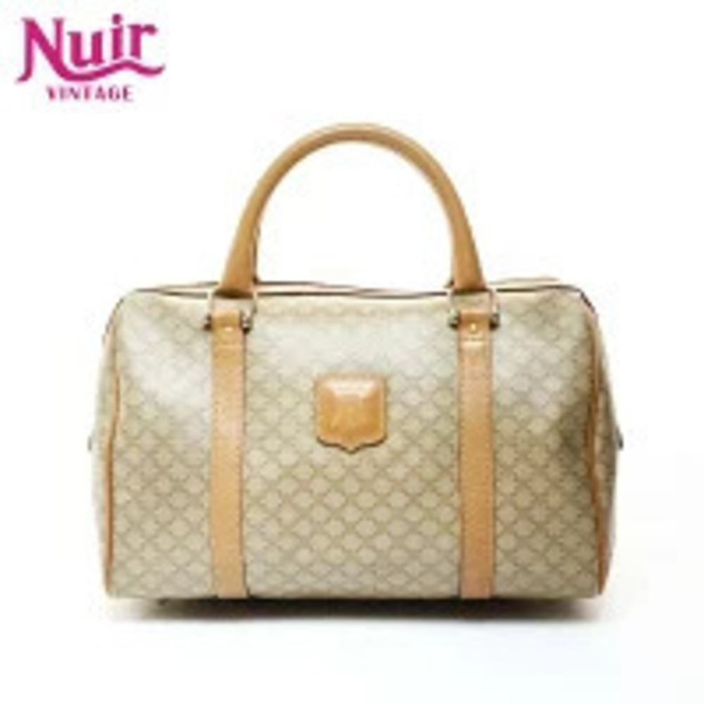 Celine Boston Bag Macadam Handbag Beige